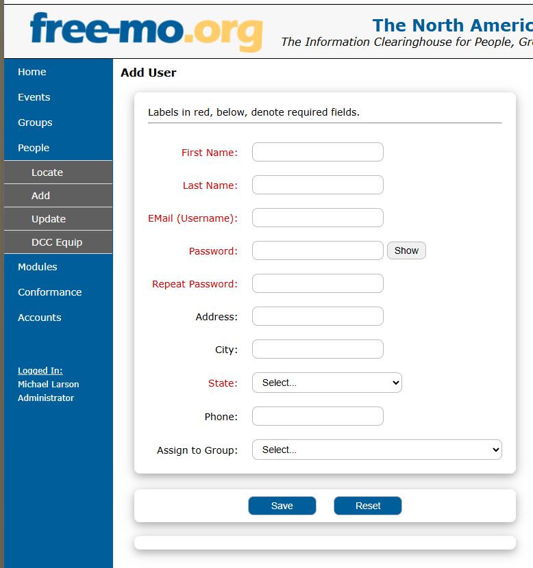Add People - Moderator, Group Contacts