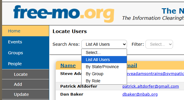People - Search Options